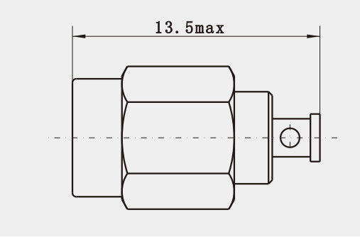 SSMA Male Nickel Plated RF Connector for 1#Semi-rigid/flexible Cable