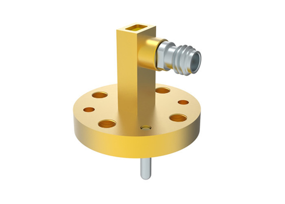 74GHz~110GHz WR10 BJ900 To 1.0mm Female Right Angle Waveguide To Coax Adapter 1.0/BJ900-KF