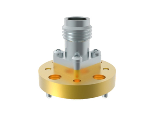 50GHz~67GHz WR14 BJ620 To 1.85mm Female Waveguide To Coax Adapter End Launch 1.85/BJ620-KFE