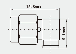 SMA Male Right Angle RF Connector for 3#Semi-rigid/Semi-flexible Cable