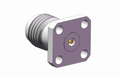2.4mm Female Microstrip RF Connector Stainless Steel Material With 4-hole Flange