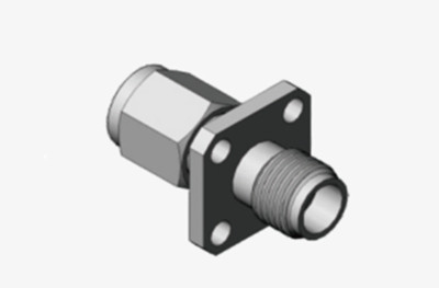 Male to Female 2.4mm RF Adapter with Passivated Plating and Stainless Steel Material