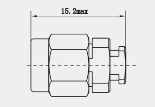 K2.92 Male Stainless Steel RF Coaxial Connector For 2#Semi-rigid / Flexible Cable