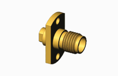Brass Waterproof Female Flange Mount RF Coaxial Connector For Cable