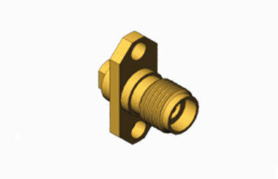 Brass K2.92 Female 2-hole Flange RF Coaxial Connector for 2#Semi-rigid/flexible Cable