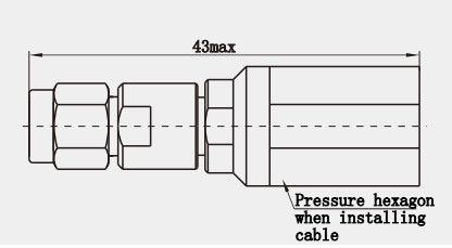 High Performance K2.92 Series Male Stainless Steel RF Coaxial Connector Plug