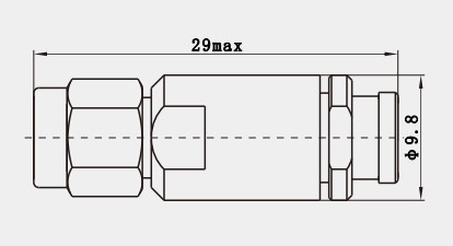 K Series Male Stainless Steel RF Coaxial Connector for SF104E Cable Plug