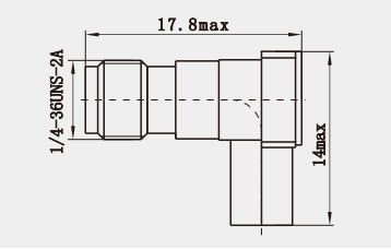 K2.92 Female RA Stainless Steel RF Coax Connector for MF30/MF30A/TLL40-1130A Cable