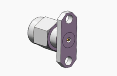 K2.92 Series Male Flange Mount RF Connector Stainless Steel Hole Depth 1.8mm