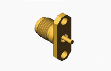 K Series 2.92mm Brass Female Flange Mount RF Connector with Microstrip