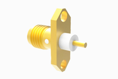 Brass SMA Aerosapce Grade Beryllium Bronze Material Female RF Coaxial Connector