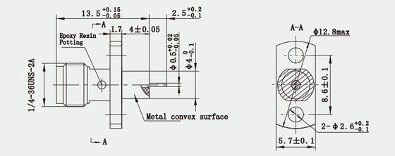 SMA Brass Gold Plated Female High Performance RF Coaxial Connector