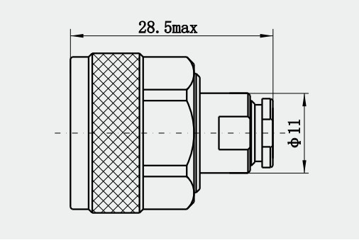 N Series Male Solder Clamp RF Coaxial Connector For CXN3507/MF363A Cable