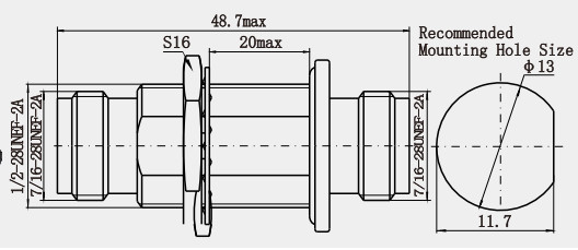 Straight TNC Female to Female RF Nickel Plated RF Coaxial Connector
