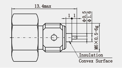 BMA Female Brass Bulkhead Microstrip RF Coaxial Connector