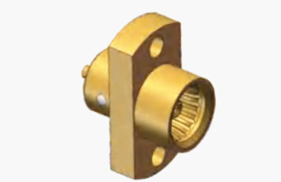 BMA Female Brass Flange Mount with Microstrip RF Coaxial Connector