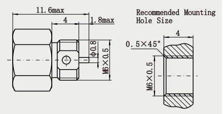 High-Performance BMA Brass Female Microstrip RF Coaxial Connector for Superior Connectivity