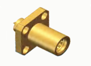 SBMA Brass Female 4-hole Flange RF Coaxial Connector with Microstrip