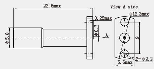 SBMA Female 2-hole Flange Stainless Steel RF Coaxial Connector with Microstrip