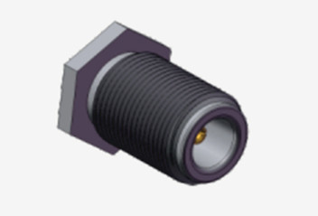 N Female Nickel Plated Bulkhead RF Coaxial Connector With Microstrip