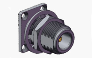 Nickel Plated N Bulkhead Female Flange Mount RF Coaxial Connector