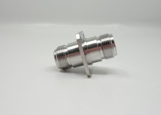 Stainless Steel N Type Straight 4 Hole Flange Mount Female to Female Coaxial Adapter for Equipment