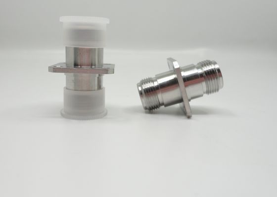 Stainless Steel N Type Straight 4 Hole Flange Mount Female to Female Coaxial Adapter for Equipment