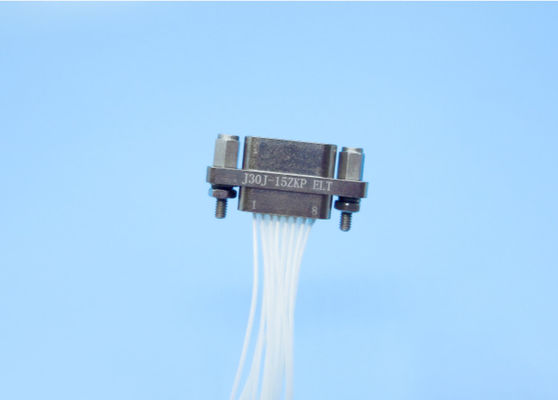 Crimping Contact J30J Rectangular Micro D Connectors Female Socket Receptacle with Wire Length 200mm, 300mm, 50cm, 100cm
