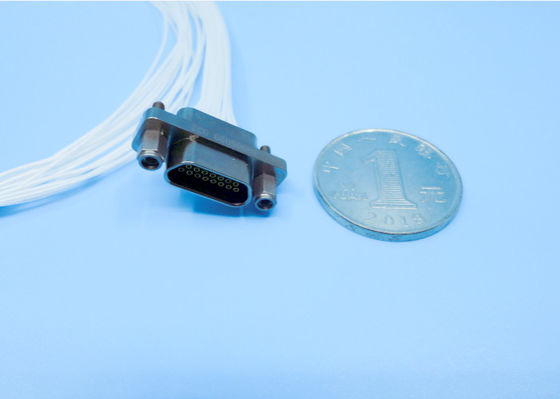 Crimping Contact J30J Rectangular Micro D Connectors Female Socket Receptacle with Wire Length 200mm, 300mm, 50cm, 100cm