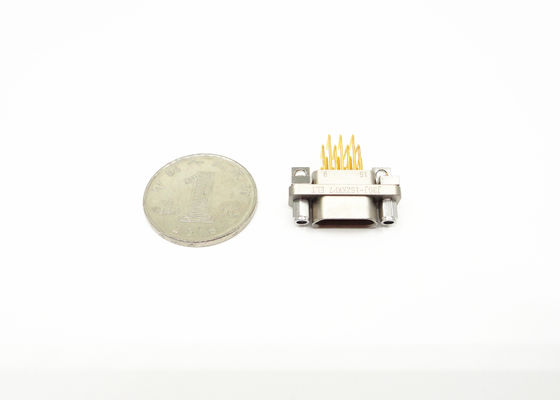 Gold Plated Center Conductor 15 Contacts Pitch Distance 2.54 x 2.54 J30J Micro D Connectors Used for Right Angle PCB Connect