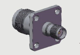 High Frequency 4 Hole Square Flange Mount TNC to SMA Female / Jack RF Coaxial Adapter with Insulation Resistance of 5000Ohm