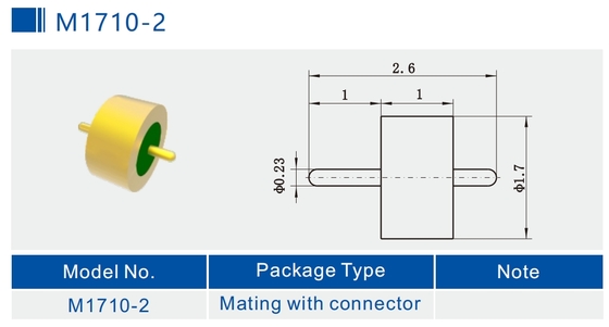 Glass To Metal Seal Connectors RF Feedthroughs For Hermetic Packaging M1710-2