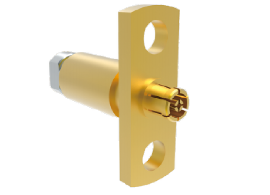 50Ω 50GHz SMPM Female Flange Mount Aerospace RF Connectors Mating for Low Loss Cable .086