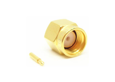 Gold Plated Male Plug SMA RF Connector Durable for Antenna Microwave RG405 Cable