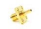 50 Ohm Female SMA RF Connector Solder Attachment 4 Hole Flange Mounting