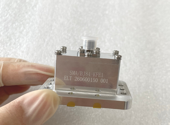 Waveguide to Coaxial Adapter with Waveguide Port WR112 (BJ84）to SMA Female Adapter End Lauch Frequency 6.57GHz~9.99GHz