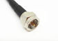 75ohm F Male to F Male Right Angle RF Cable Assemblies RG59 Gold Plated