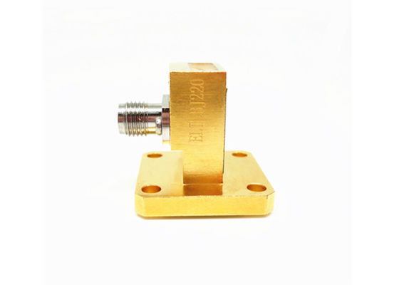 WR42 K 2.92mm Waveguide To Coaxial Adapter Square Cover Grooved Flange