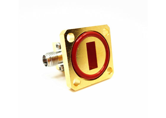 WR42 K 2.92mm Waveguide To Coaxial Adapter Square Cover Grooved Flange