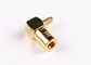 Gold Plated 50 Ohm SMB Right Angle Crimp Plug Electronic RF Connector for RG316