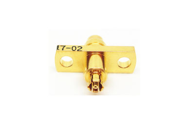 Female Board To Board SMPM RF Connector 2 Holes Flanges Mount RoHS Compliant