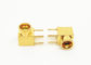 SMPM Male Plug Right Angle Rf Connector Brass Material ROHS Certification