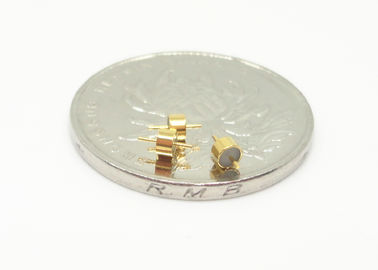 Gold Plated Glass To Metal Seal Connectors Single Pin 50Ohm RF Feedthroughs JM2516N