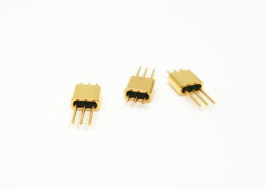 3 Pins Kovar Alloy Hermetic Glass To Metal Seal Connectors High Precision JMC-1553