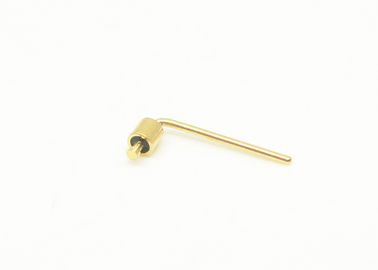Right Angle Glass To Metal Seal Feedthrough Gold Wire Bonding Single Pin JMC-925-JH