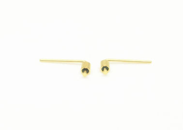 Right Angle Glass To Metal Seal Feedthrough Gold Wire Bonding Single Pin JMC-925-JH