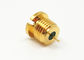 Gold Plated Kovar Hermetically Sealed SMP Thread Mount Style RF Connector