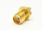 Gold Plated Straight SMA Female To SSMC Male RF Adapter 50 Ohm Impedance