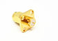 Female 18GHz Brass 4 Holes Flange Mount SMA Straight RF Connector