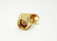 Straight 2 holes Flange Mount Gold Plated SMA Connector Male